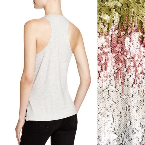 NWOT Elizabeth and James Marla Ombre Sequin Embellished Tank Top Size S - Picture 2 of 10